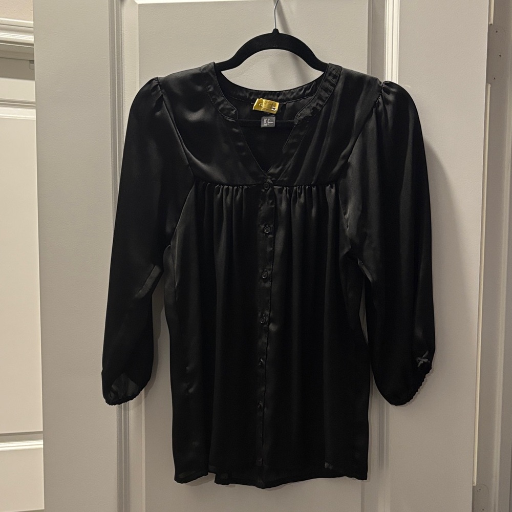 H&M Black Satin Blouse - Picture 1 of 2